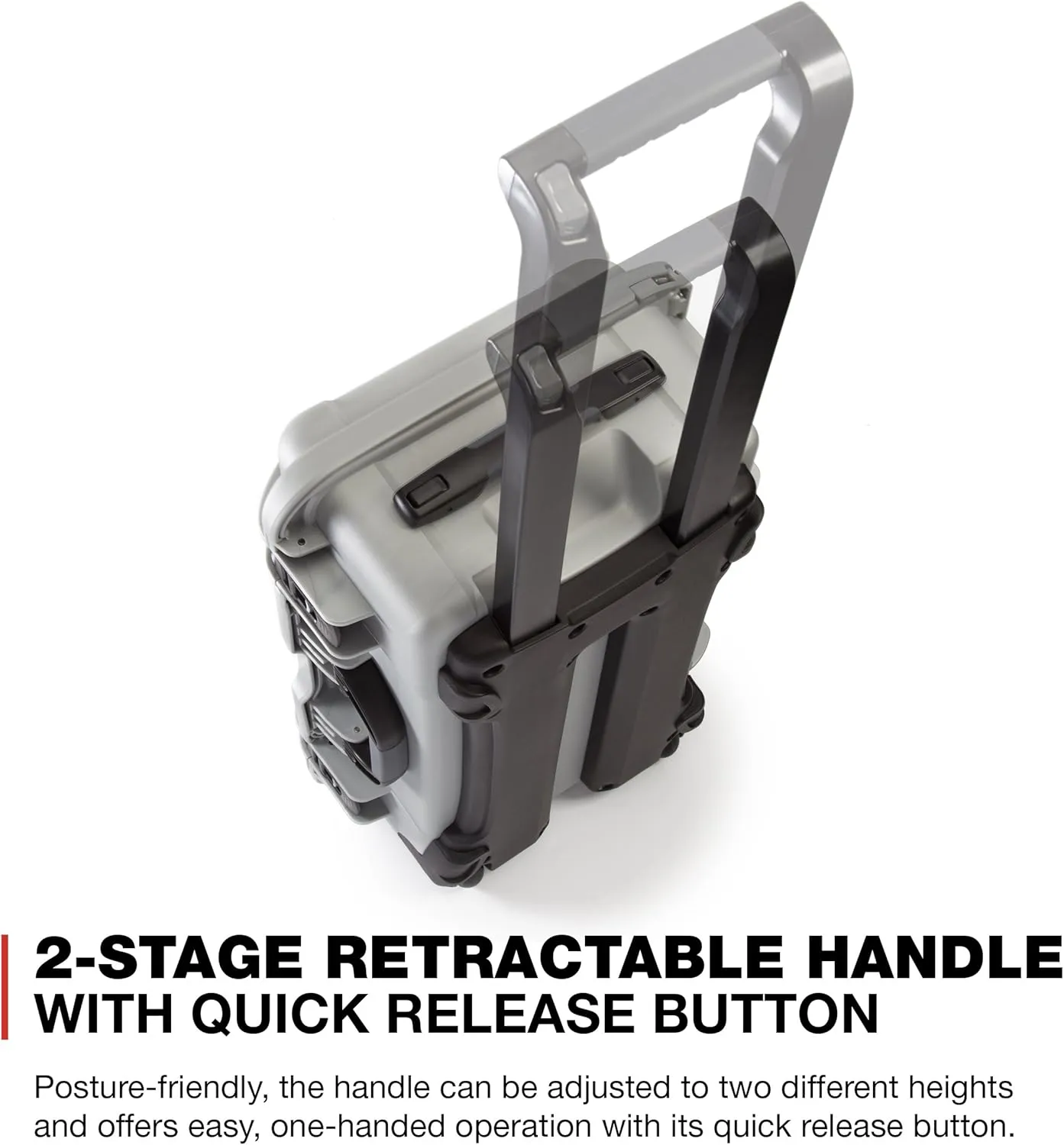 NANUK Wheeled Series 935 Lightweight NK-7 Resin Waterproof Protective Case and Padded Divider - Silver