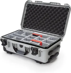 NANUK Wheeled Series 935 Lightweight NK-7 Resin Waterproof Protective Case and Padded Divider - Silver