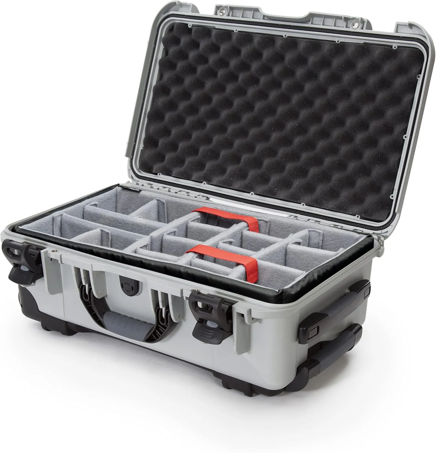 NANUK Wheeled Series 935 Lightweight NK-7 Resin Waterproof Protective Case and Padded Divider - Silver
