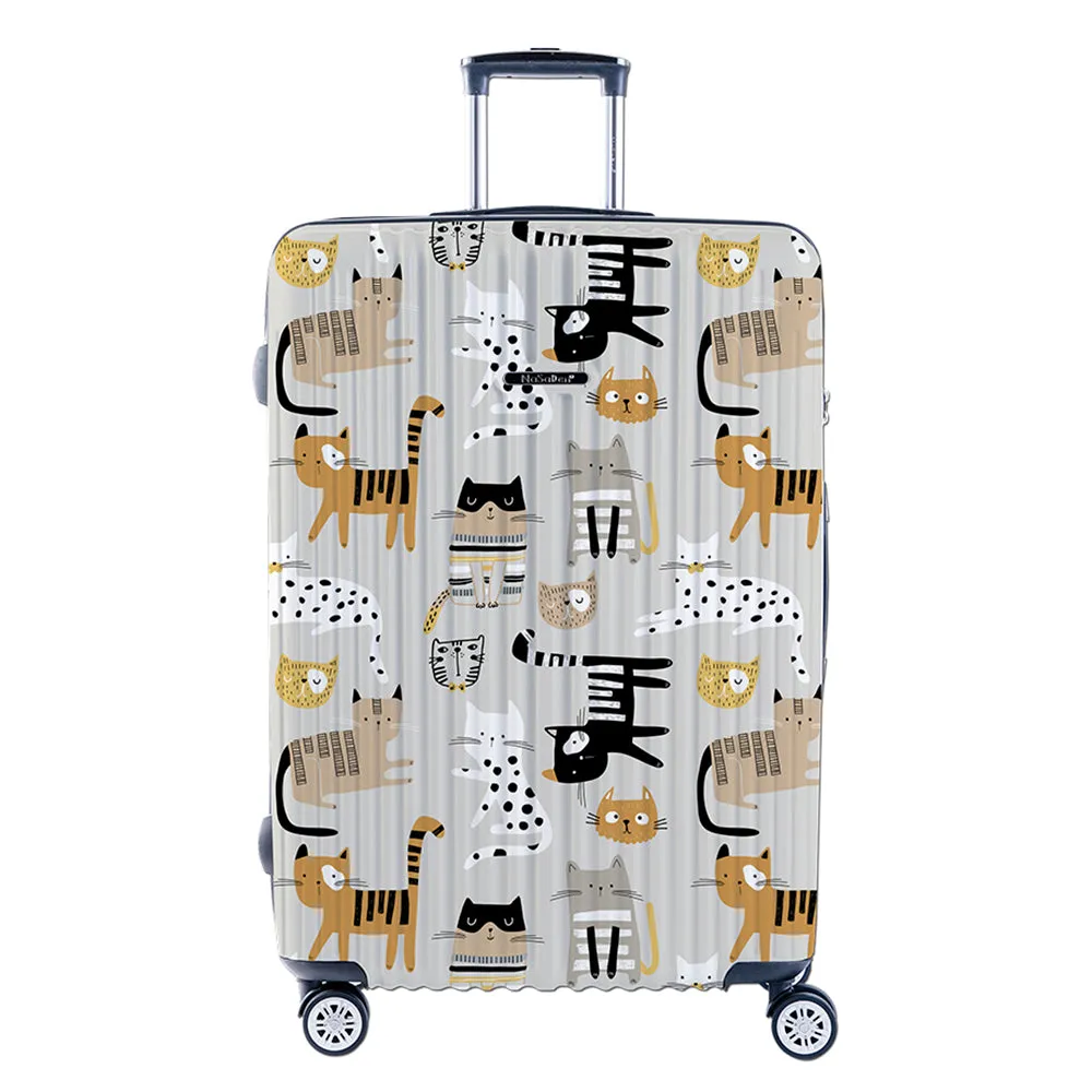 NaSaDen [ Stripe Cat ] 22" Carry on/ 26" Checked/ 29" Checked Zipper Luggage In Stock