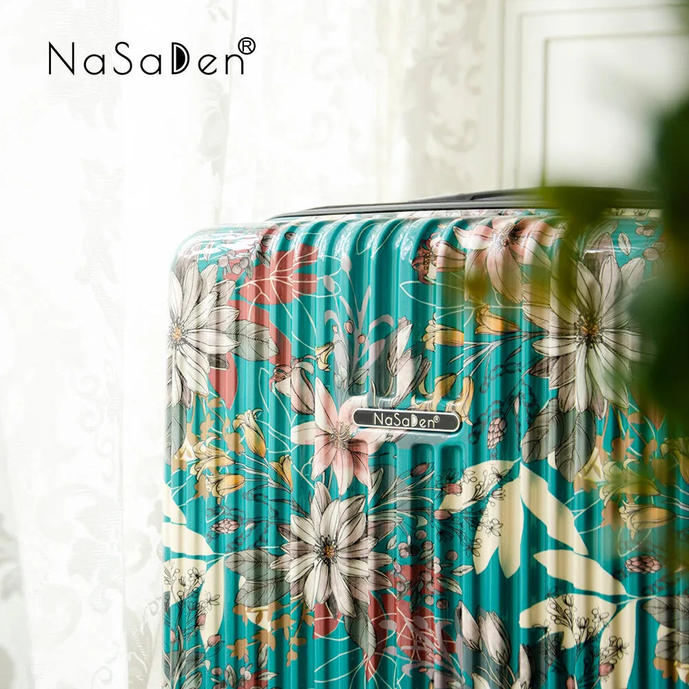 NaSaDen [ Turkey Blue ] 22" Carry on /26" Checked/ 29" Checked Zipper Luggage In Stock