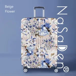 【NaSaDen】Beige Flower Limited Pattern Printed 22" Carry on / 26" / 29" Checked Zipper Luggage