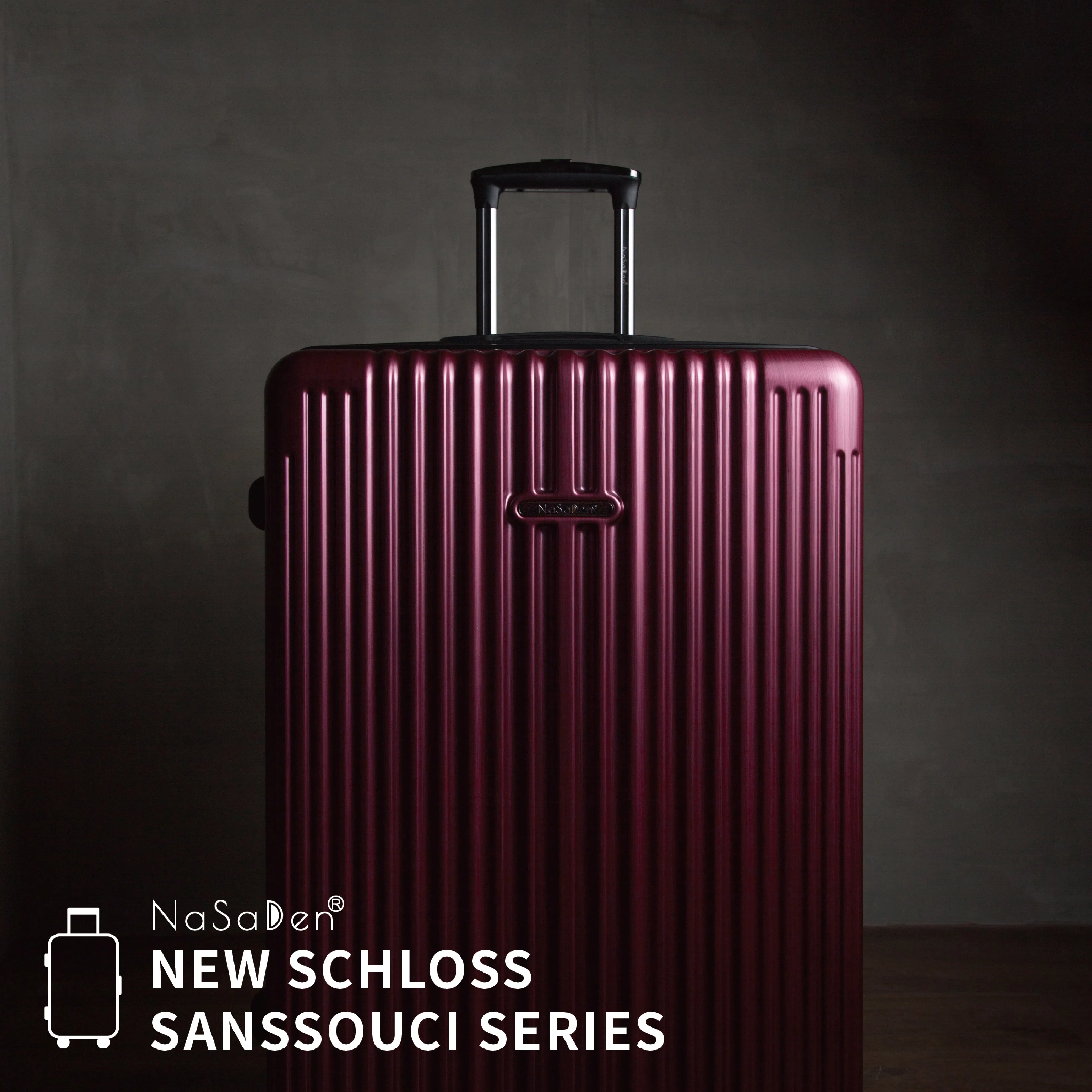 【NaSaDen】Classic Burgen Red 22" Carry-on / 26" / 29" Checked Zipper Luggage