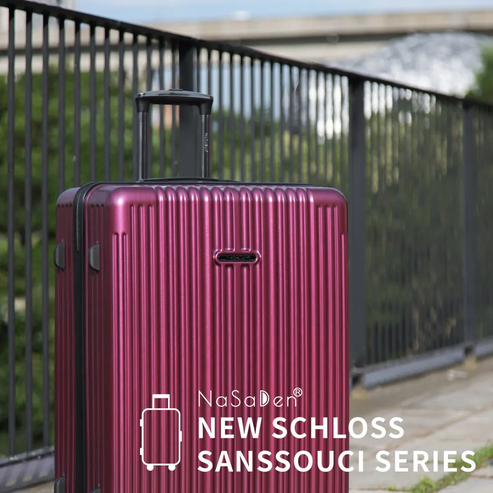 【NaSaDen】Classic Burgen Red 22" Carry-on / 26" / 29" Checked Zipper Luggage