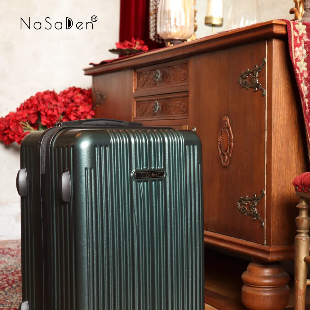 【NaSaDen】Classic Mystery Green 22" Carry-on / 26" / 29" Checked Zipper Luggage