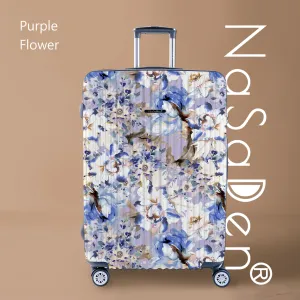 【NaSaDen】Purple Flower Limited Pattern Printed 22" Carry on / 26" / 29" Checked Zipper Luggage