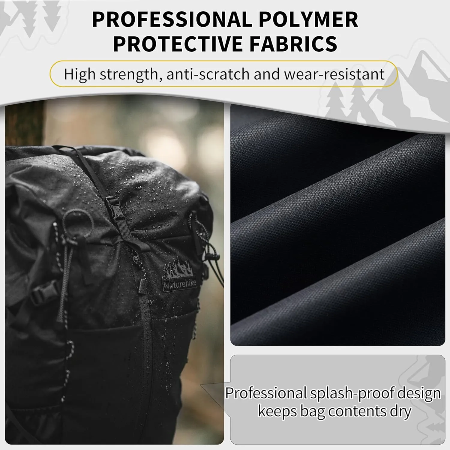 Naturehike Hiking Backpack, 30 5L Travel Backpack with Macromolecule Fabric, Hiking Daypack with AIR Backpack System for Women Men