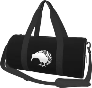New Zealand Fern Convertible Garment Bag with Shoulder Strap, Carry on Garment Duffel Bag for Men Women - Rolling Foldable for Travel Luggage Bags (Black)