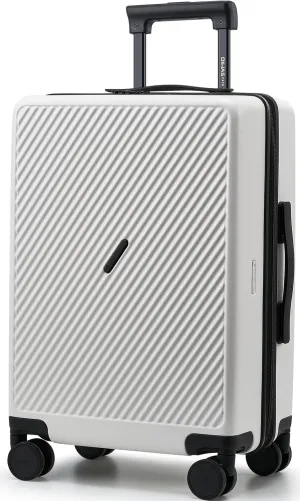 OIWAS 20 Inch Carry On Luggage, DIY Luggage with Spinner Wheels, Polycarbonate Lightweight Carry-on Suitcases with TSA Lock, Rolling Carry on Luggage Airline Approved, White