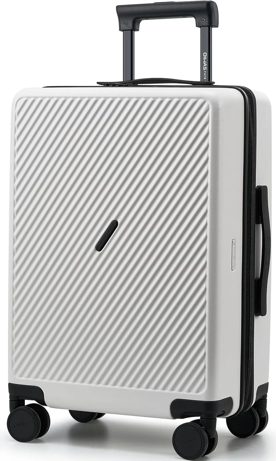 OIWAS 20 Inch Carry On Luggage, DIY Luggage with Spinner Wheels, Polycarbonate Lightweight Carry-on Suitcases with TSA Lock, Rolling Carry on Luggage Airline Approved, White