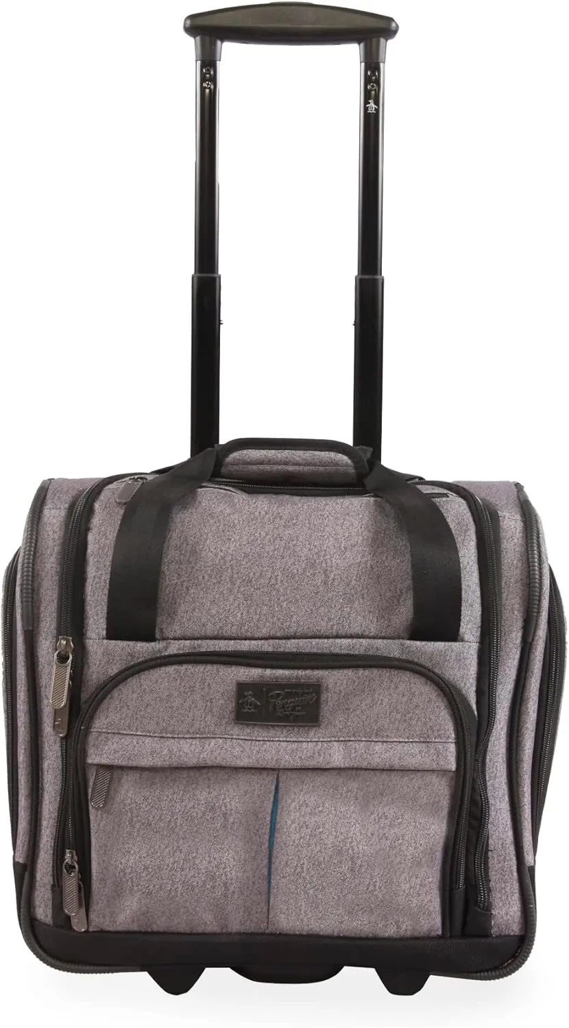 ORIGINAL PENGUIN Ethan Wheeled Under The Seat Carry On Bag, Heather Grey