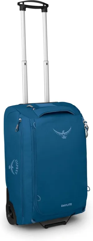 Osprey Daylite 40L Carry On Travel Wheeled Duffel Bag, Night Shift Blue