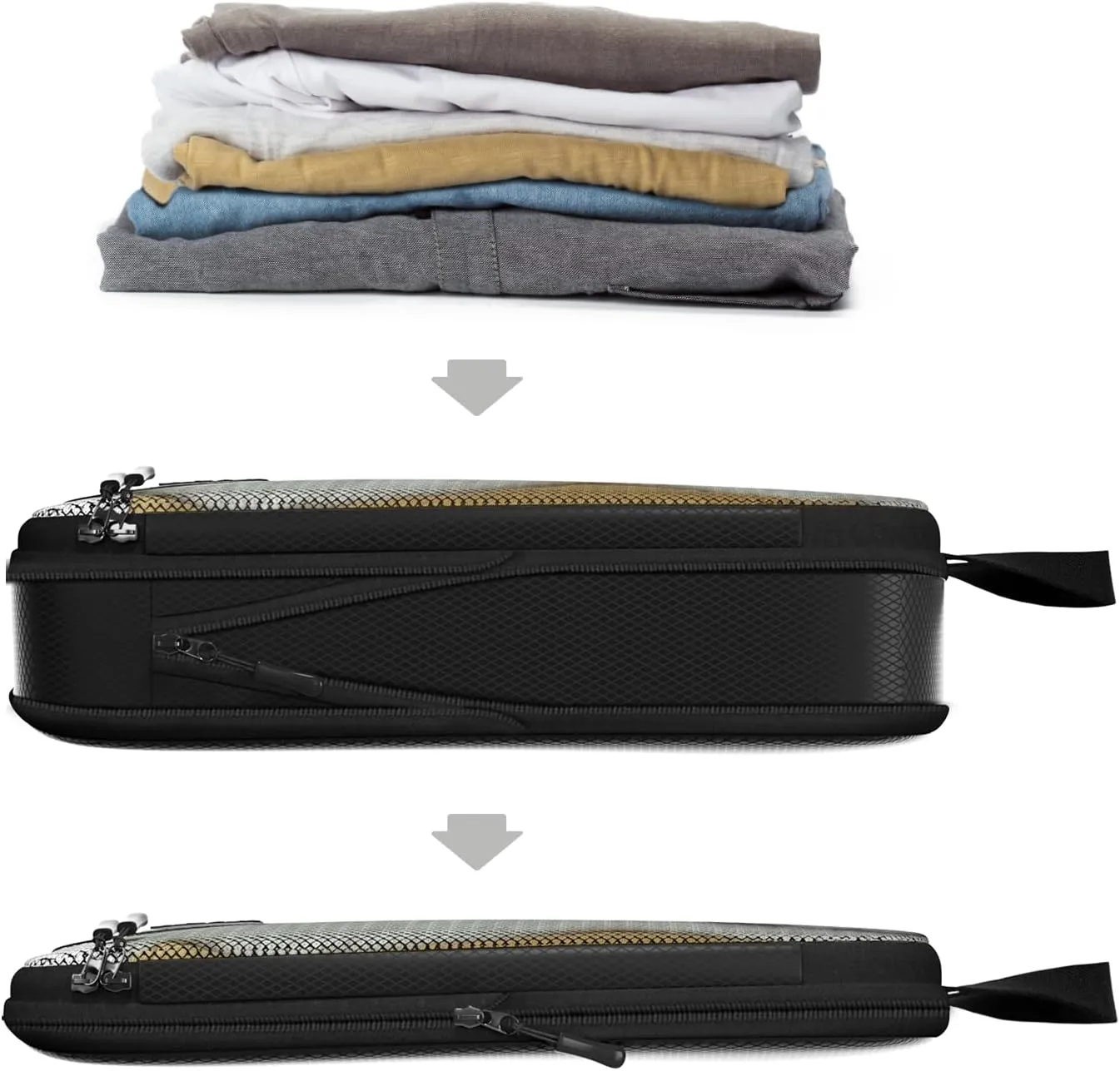 Packing Compression Cubes - 5pc Compression Packing Cubes Travel - Efficient Packing Cubes Compression and Ultimate Compression Packing Cubes for Carry On - Compression Cubes for Ultimate Space-Saving