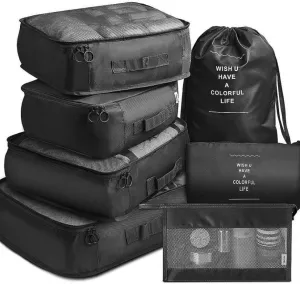 Packing Cubes for Travel, Lightweight Vacation Travel Essentials, Accessories for Suitcase Organizer Bags Set, Durable Luggage Organizer Bags (black 9 set)