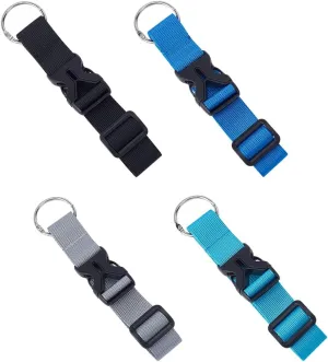 PH PandaHall 4pcs Add a Bag Luggage Strap Jacket Gripper Adjustable Suitcase Belt Straps Carry-on Baggage Suitcase Straps Belts for Extra Bags Travel Attachment Accessories
