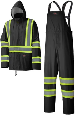 Pioneer Hi Vis Lightweight Waterproof Safety Rain Suit - Reflective Work Rain Gear for Men and Women