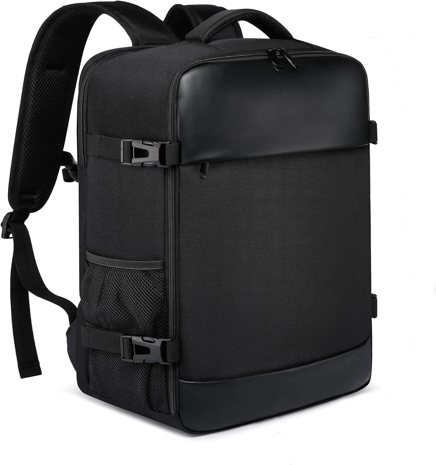 Politesse & Romance Carry on Backpack Travel Cabin Bag Fit 15.6inch Laptop Bag for Men Women Water Resistant Lightweight Daypack for Flight (Black 20L)
