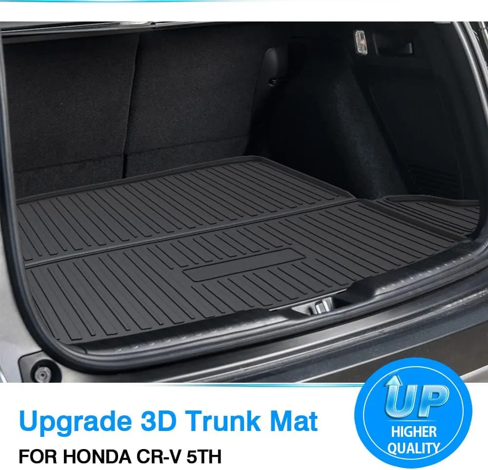 Powerty Trunk Mat Compatible for Honda CRV CR-V 2017-2022 Cargo Mat All Weather Cargo Liner in Lower Position Rear Cargo Mat for Honda CRV CR-V Accessories(Fuel Model only)