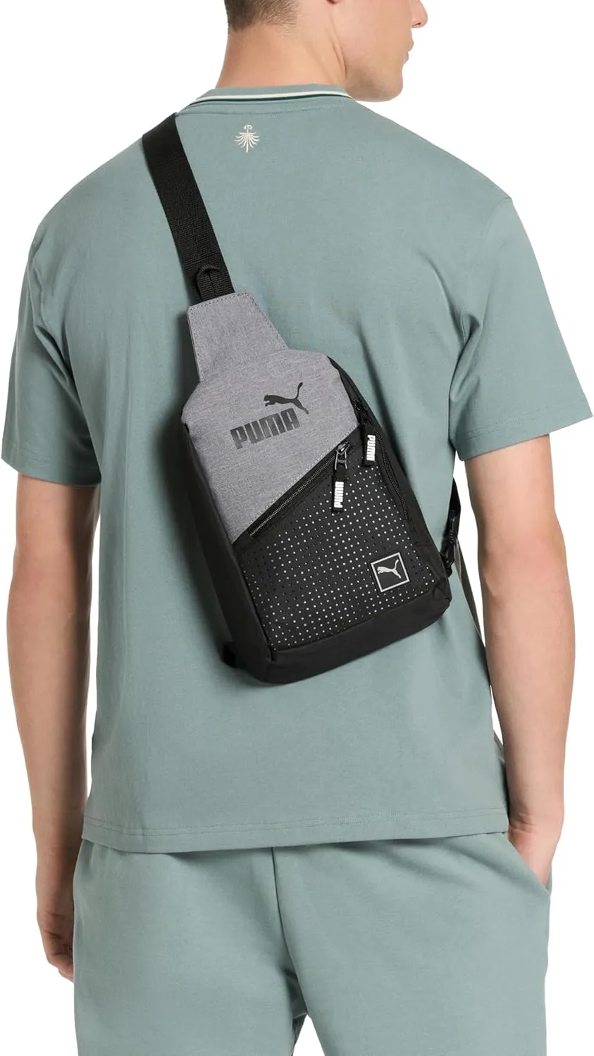 PUMA EVERCAT SIDEWALL SLING BACKPACK, One Size, Heather Grey