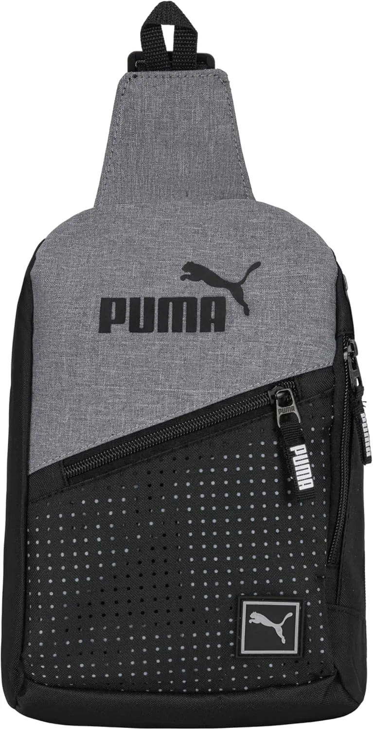 PUMA EVERCAT SIDEWALL SLING BACKPACK, One Size, Heather Grey
