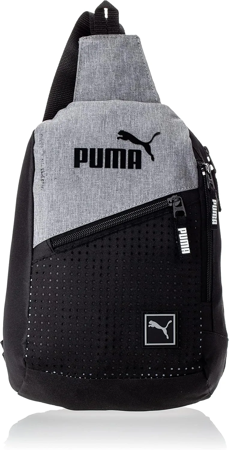 PUMA EVERCAT SIDEWALL SLING BACKPACK, One Size, Heather Grey