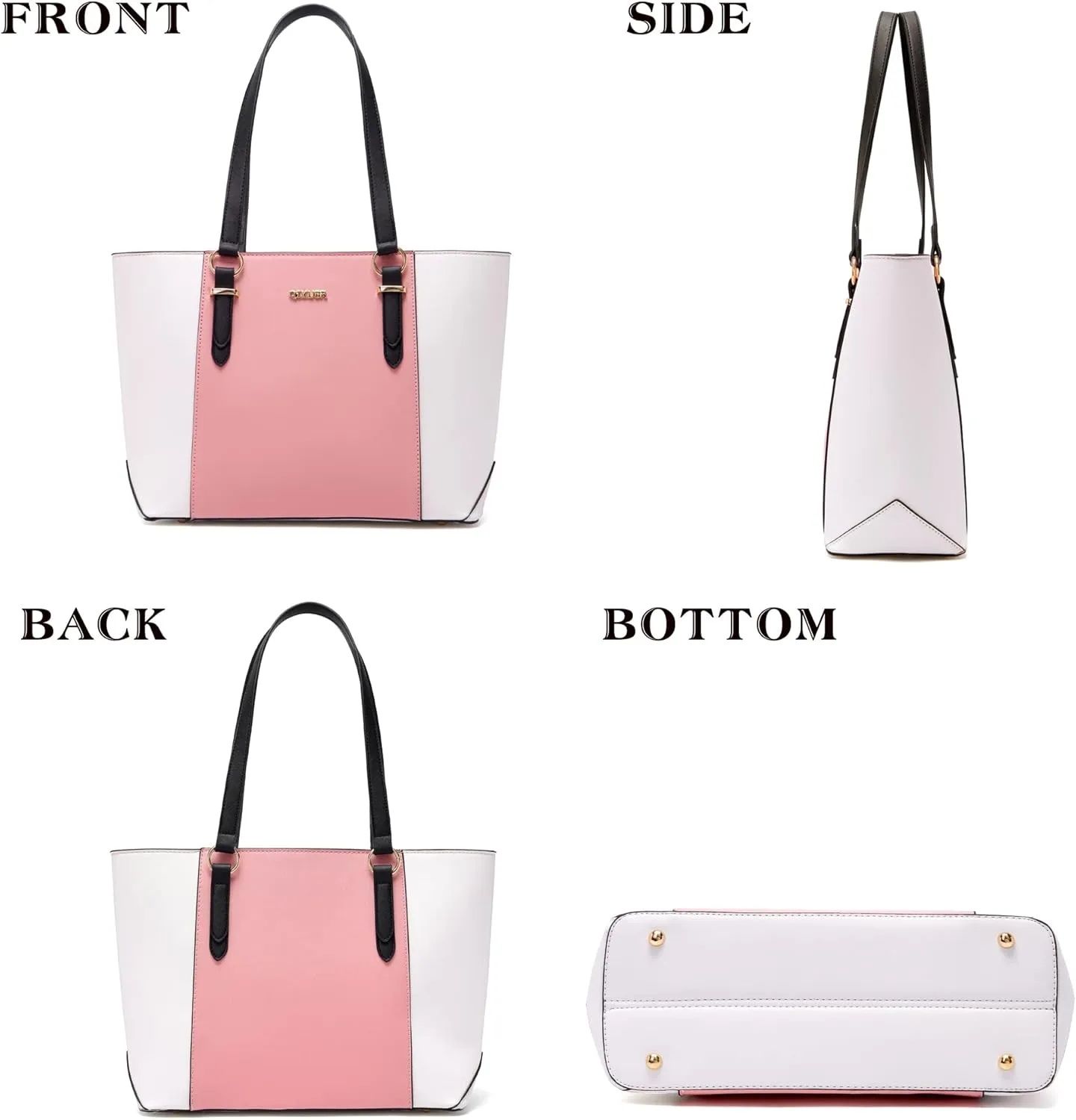 Qiyuer Women Purses Handbags Wallet Sets Shoulder Bags Top Handle Satchel Tote Purse Work Bag Set With Matching Wallet 3pcs