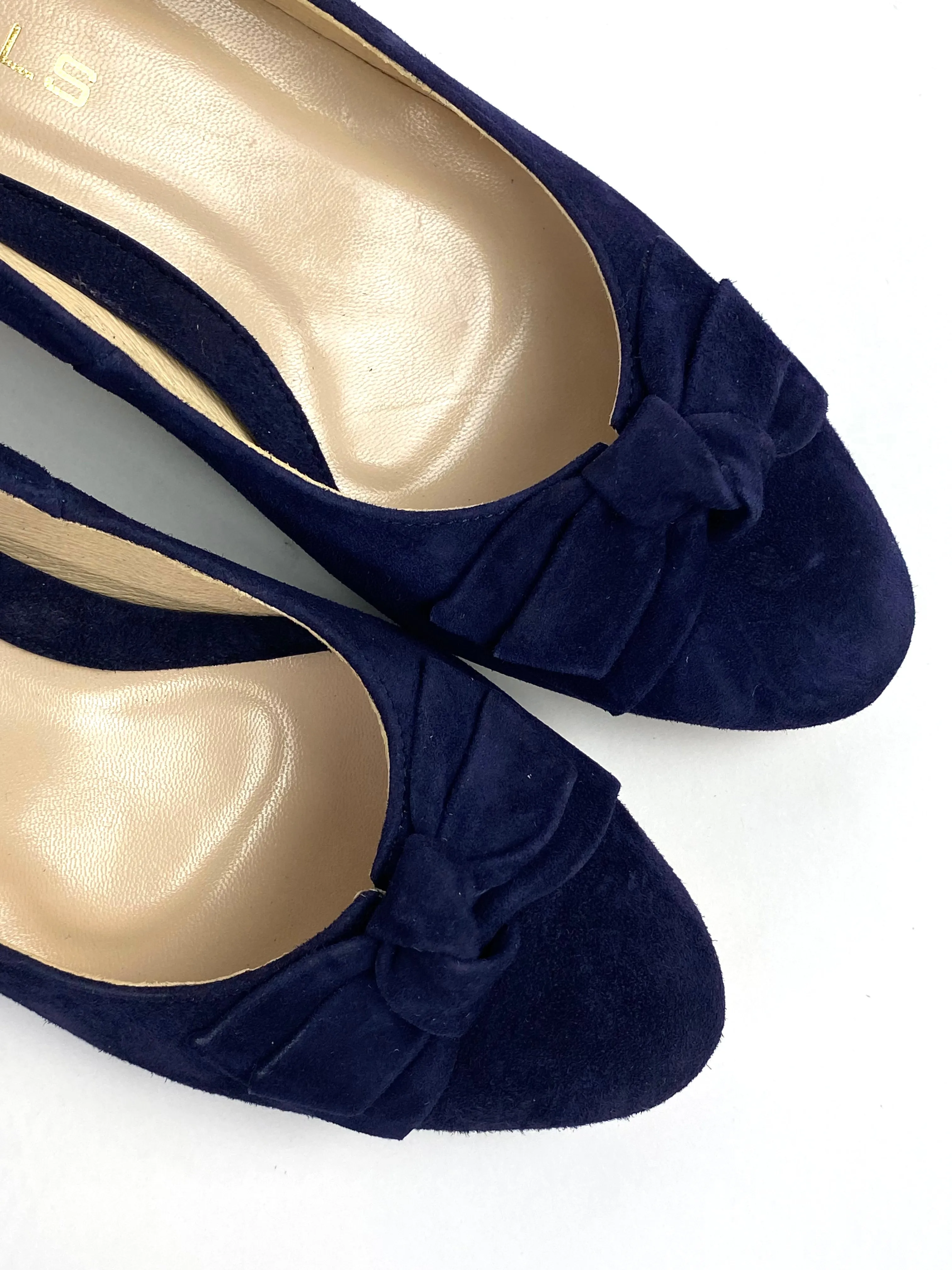 Rachels - Z7705 Navy Bow Court Shoe