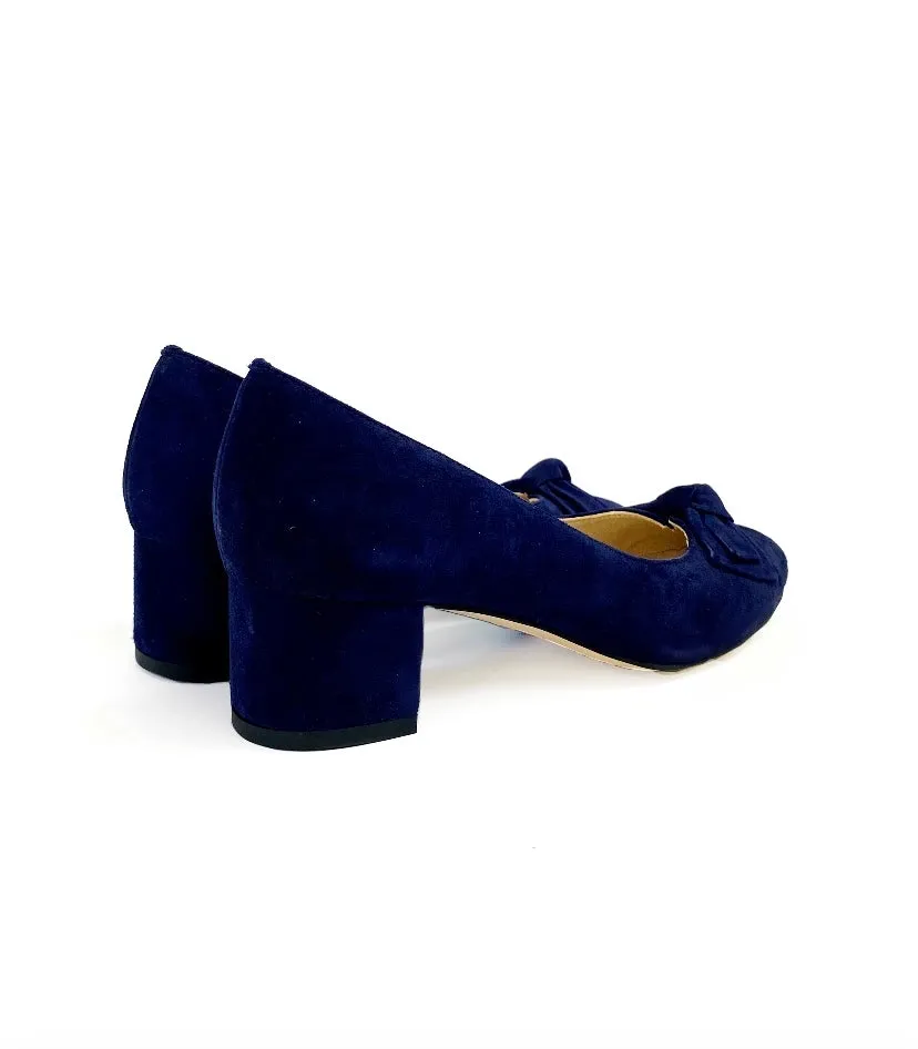 Rachels - Z7705 Navy Bow Court Shoe