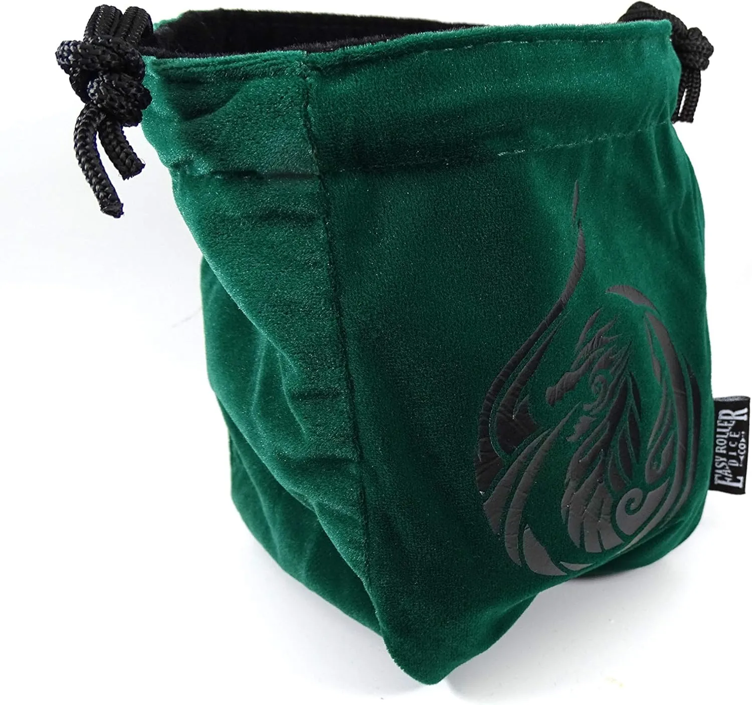 Reversible Large Microfiber Dice Bag – Self Standing and Holds over 250 Polyhedral Dice with Drawstring Tie – Multiple Designs Available (Dragon's Breath)