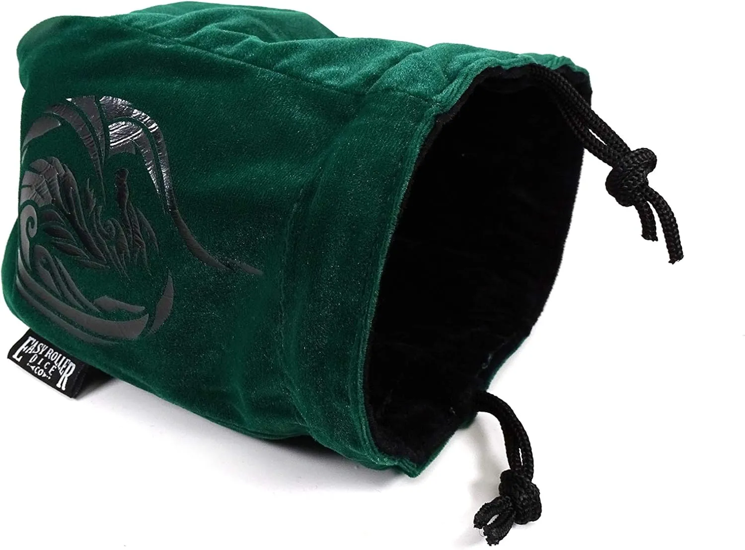 Reversible Large Microfiber Dice Bag – Self Standing and Holds over 250 Polyhedral Dice with Drawstring Tie – Multiple Designs Available (Dragon's Breath)