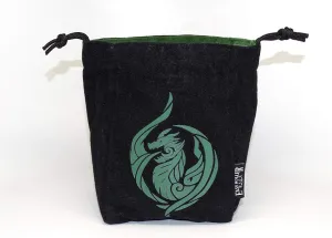 Reversible Large Microfiber Dice Bag – Self Standing and Holds over 250 Polyhedral Dice with Drawstring Tie – Multiple Designs Available (Dragon's Breath)