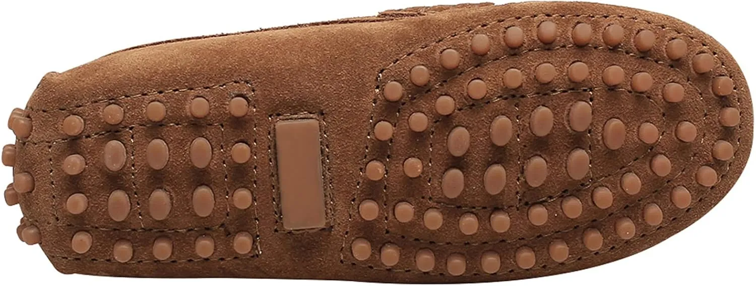 rismart Boys Girls Slip on Loafers Casual Flat Kids Moccasin Slippers