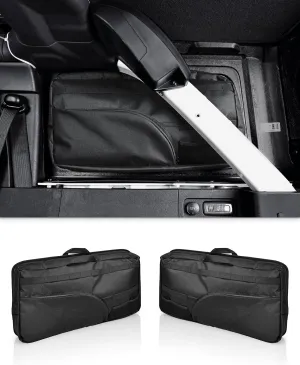 ROADER Bronco Rear Side Window Storage Cargo Bag Fit for 2021-2025 New Ford Bronco 4-Door Interior Accessories, Rear Trunk Multi-Pockets Cargo Suction Organizer Storage Pocket Handbag, Black-2pcs