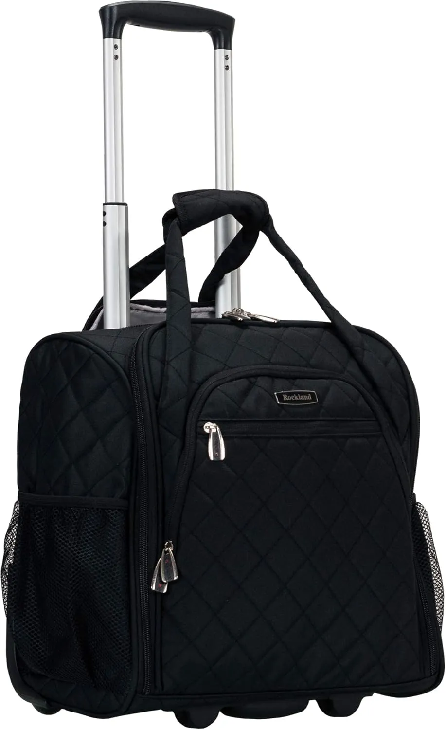 Rockland Melrose Upright Wheeled Underseater Carry-On Luggage, Black, 15-Inch