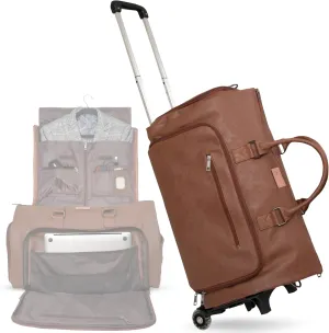 Rolling Garment Bag for Travel. Garment Duffle Bag Luggage Suit for Men and Women. 3 in 1 Carry-on Convertble Garment Bag with Wheels, Grate Gift, Rolling Garment Bag