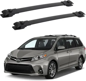 Roof Rack Cross Bar Fit for 2011-2020 Toyota Sienna, Heavy Duty Steel Sienna Cross Bars for Rooftop Cargo Carrier Bag Basket Kayak Canoe Bike Snowboard