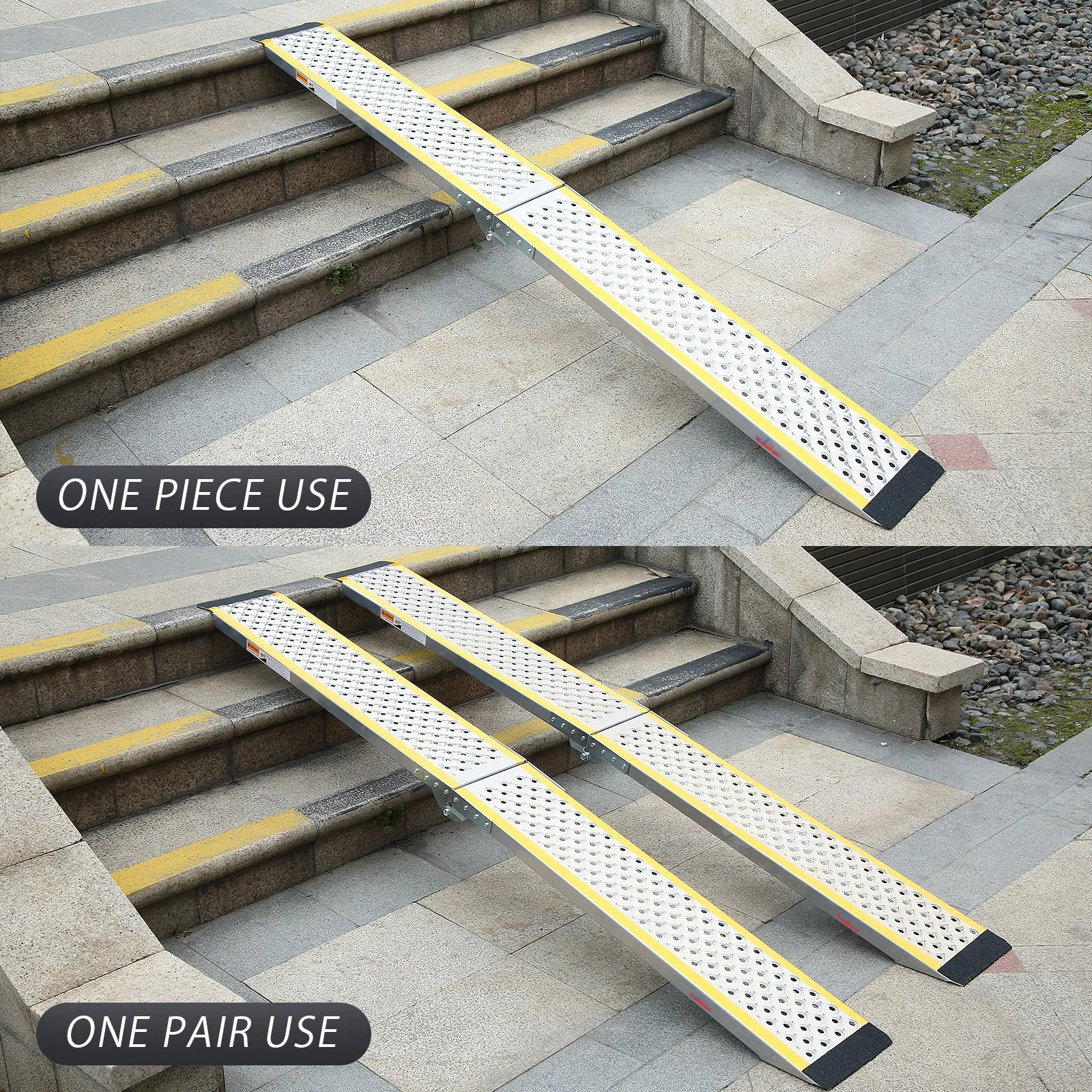 Ruedamann Aluminum Loading Ramp,600 lbs Capacity, 78.7" L Foldable Motorcycle Ramp，Portable ATV, UTV Ramps for Dirt Bikes, Quads, Lawn Mowers, Snow Blowers，Perfect for Trailers and Sheds
