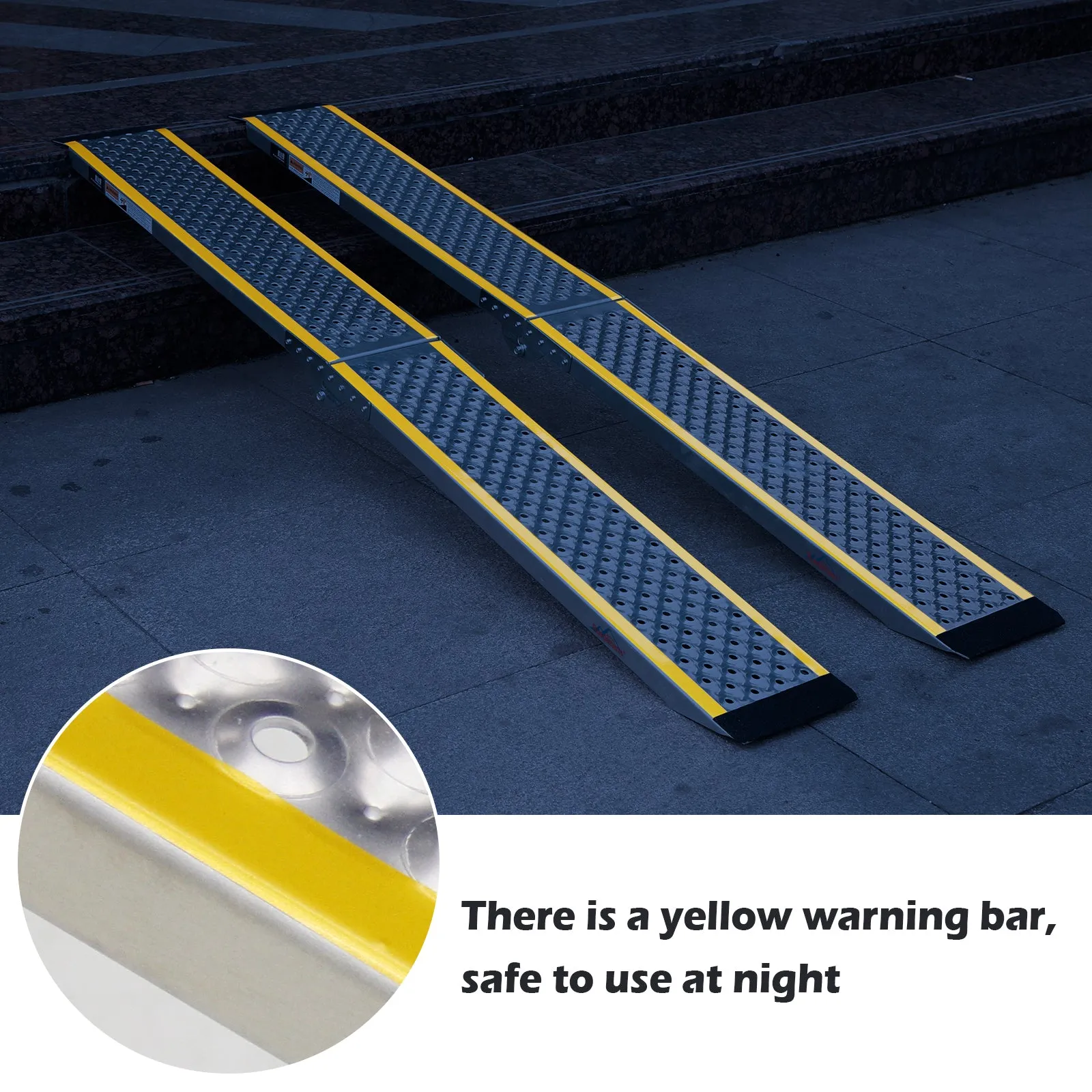 Ruedamann Aluminum Loading Ramp,600 lbs Capacity, 78.7" L Foldable Motorcycle Ramp，Portable ATV, UTV Ramps for Dirt Bikes, Quads, Lawn Mowers, Snow Blowers，Perfect for Trailers and Sheds