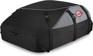 Sailnovo Car Rooftop Cargo Carrier Roof Bag, 20 Cubic feet Waterproof Roof Cargo Carrier fit car Without Luggage Rack - Vehicle Soft Shell Roof Cargo Box with Tie-Down Strap, Safety Hook