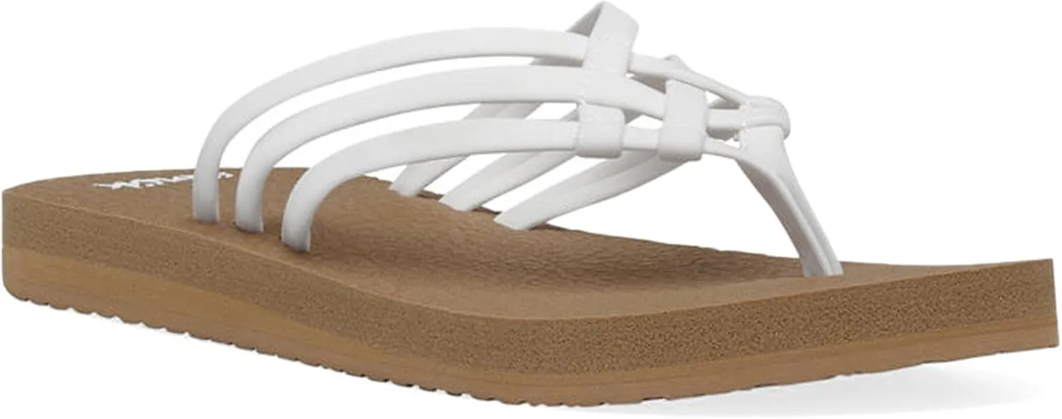 Sanuk Women's Yoga Sandy | Flip Flops for Women | Yoga Sandals For Women | Memory Foam Footbed