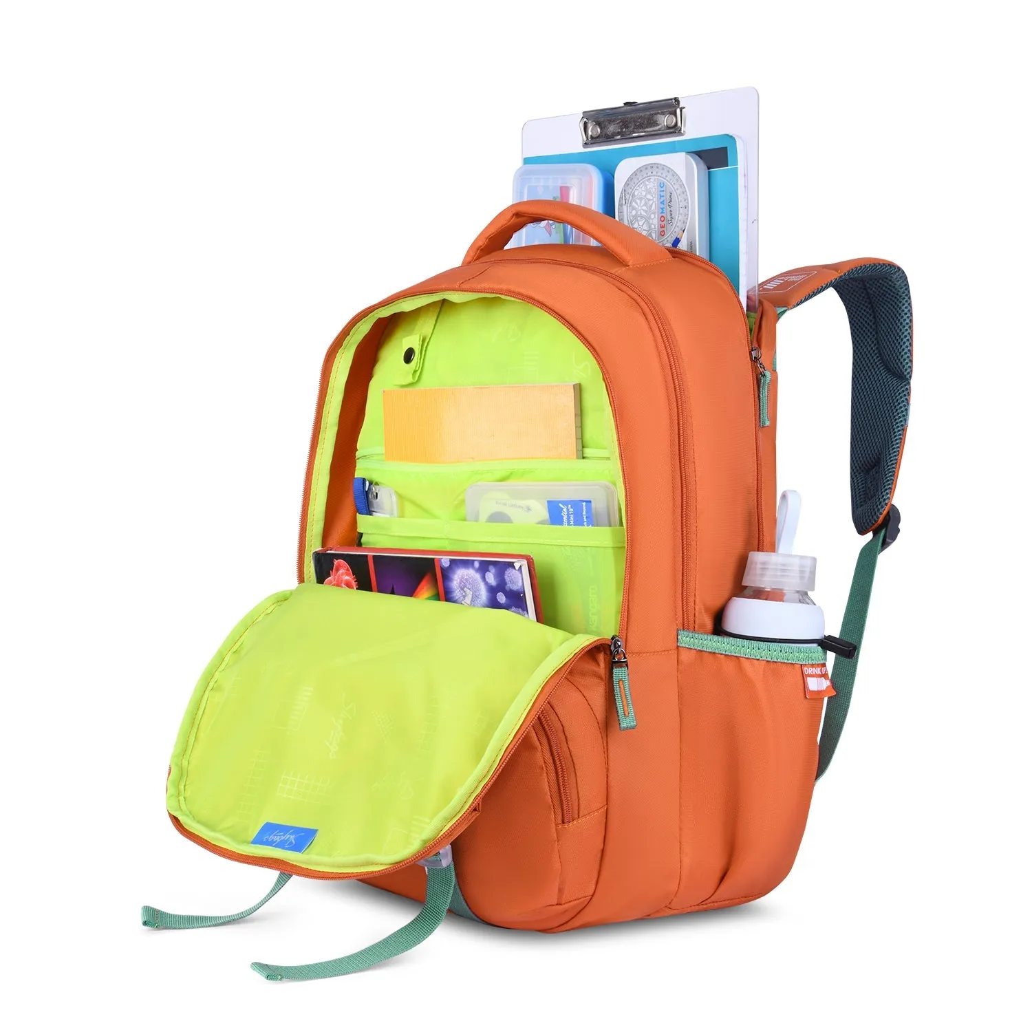 SKYBAGS SONIC PRO School Backpack for Boys & Girls, 42L, 3 Compartments Insulated Tiffin Compartment, Laptop Bag, Organizer   File Sleeve, Stylish & Trendy, Water Resistant, Lightweight Bags School