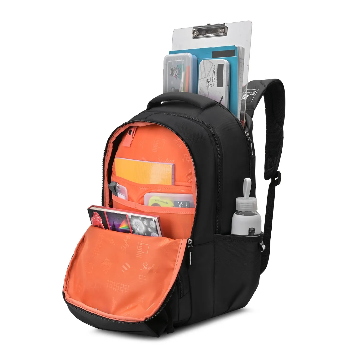 SKYBAGS SONIC PRO School Backpack for Boys & Girls, 42L, 3 Compartments Insulated Tiffin Compartment, Laptop Bag, Organizer   File Sleeve, Stylish & Trendy, Water Resistant, Lightweight Bags School
