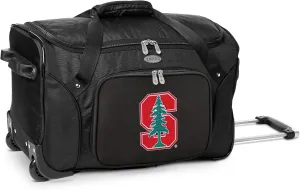 Stanford University Cardinals Lightweight 22-inch Wheeled Duffel Bag with Telescopic Handle - Perfect Overnight Bag for Travel, Weekend Getaways, Airports, Gym, and Commuting