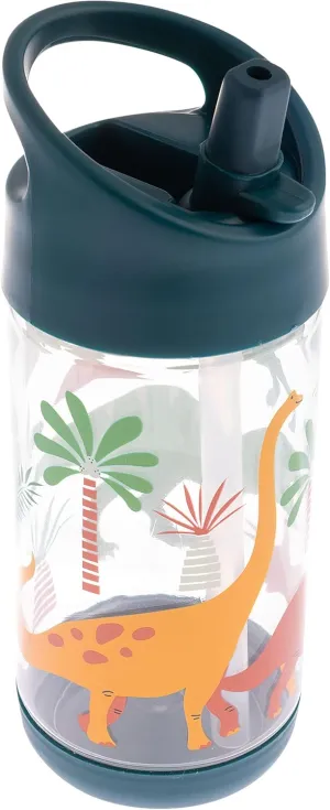 Stephen Joseph, Kids Flip Top Water Bottle, 10 oz Tritan BPA Free, Water Bottle for Girls & Boys, Back to School Flip Top Bottle, Blue Dino