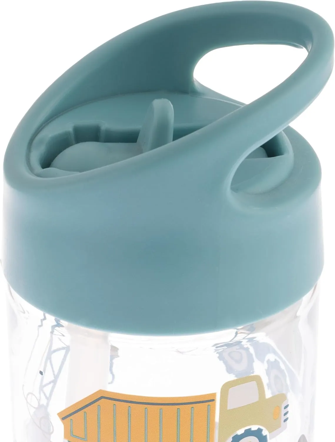Stephen Joseph, Kids Flip Top Water Bottle, 10 oz Tritan BPA Free, Water Bottle for Girls & Boys, Back to School Flip Top Bottle, Construction