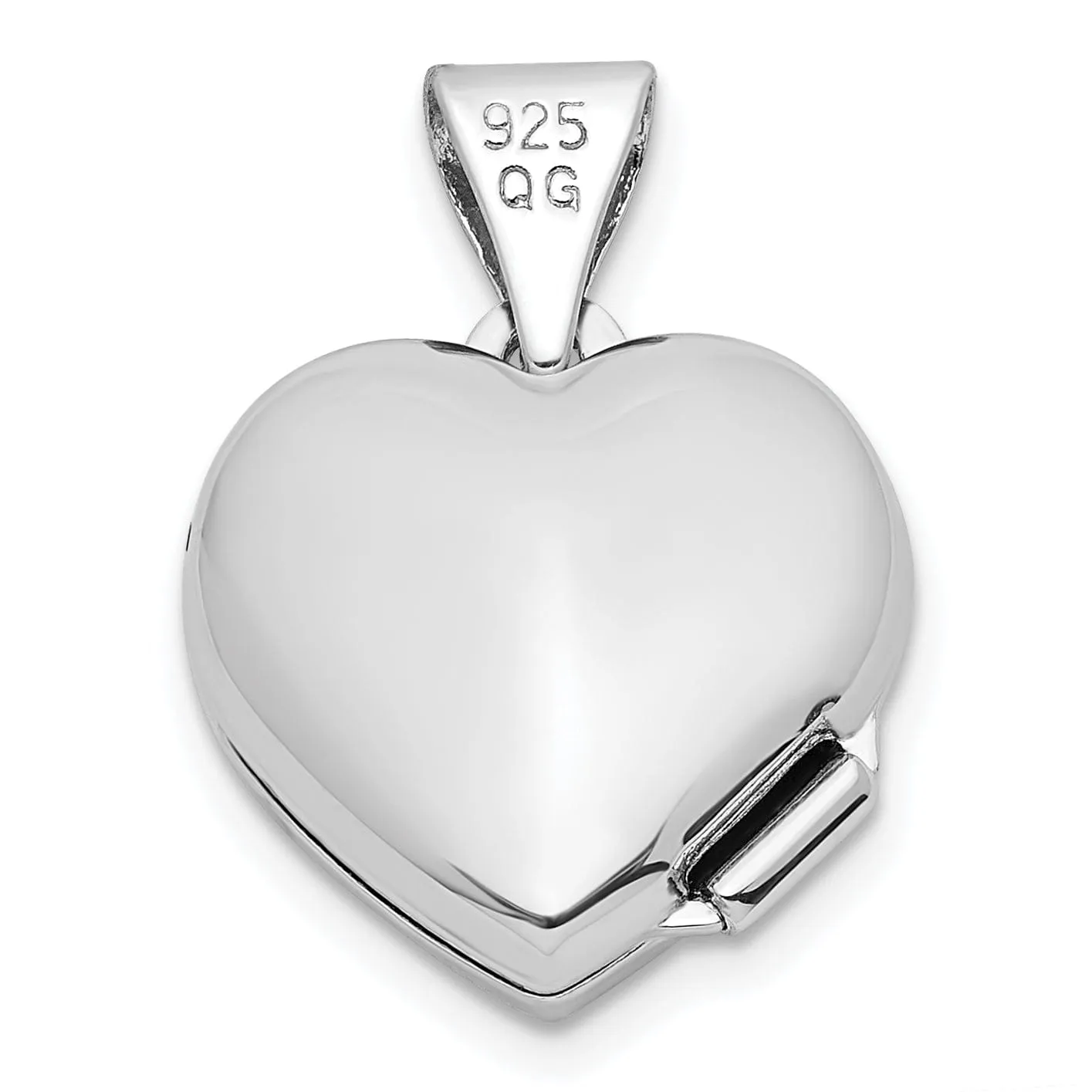 Sterling Silver Rhodium-plated and Gold-tone Floral Mom Heart Locket