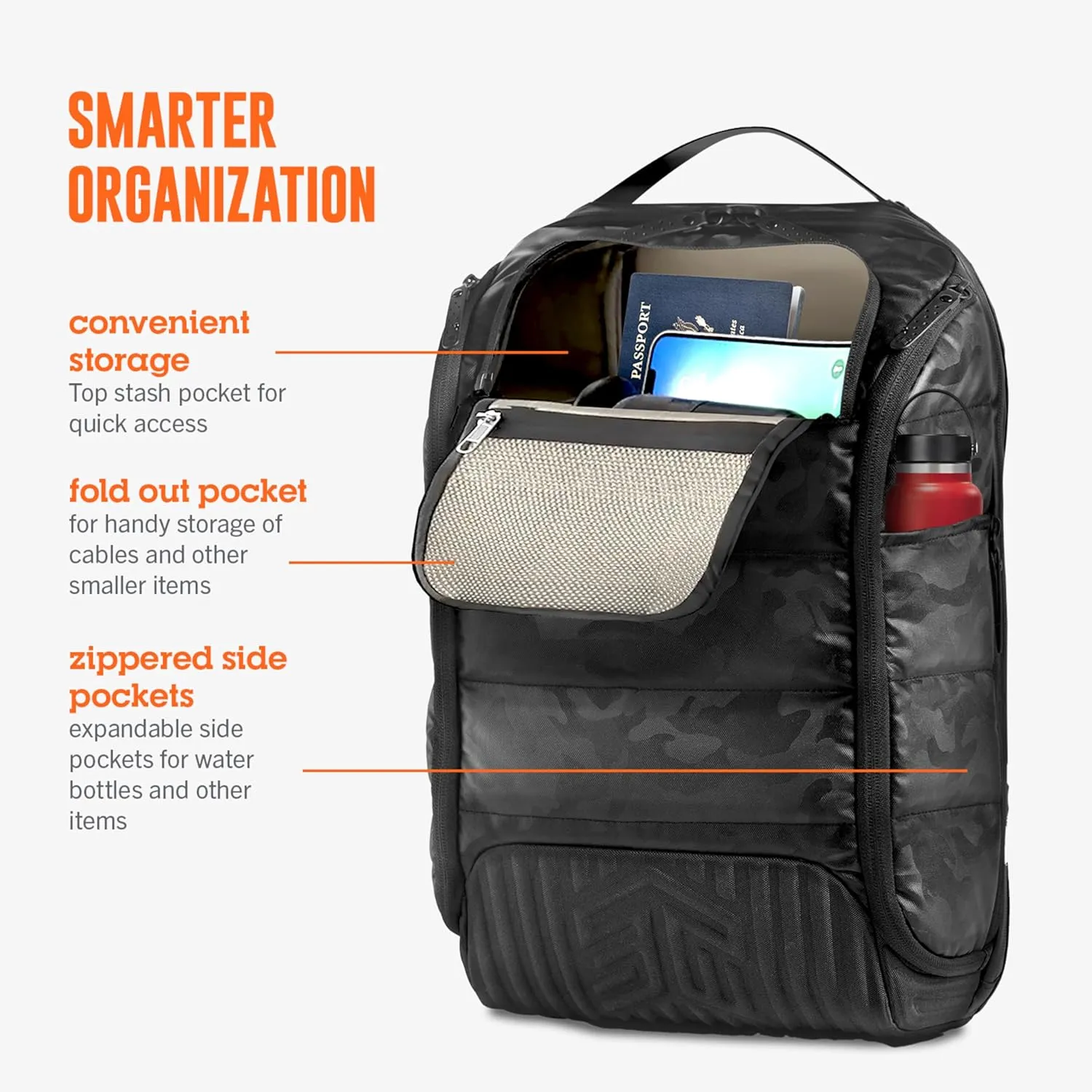 STM Dux 16L Backpack - Slim, Rugged, Comfortable, Innovative, waterproof zipper, Versatile, 360 Degree Protective Backpack for Men & Women, Fits up to a 16" Laptop Plus a Tablet Sleeve - Black