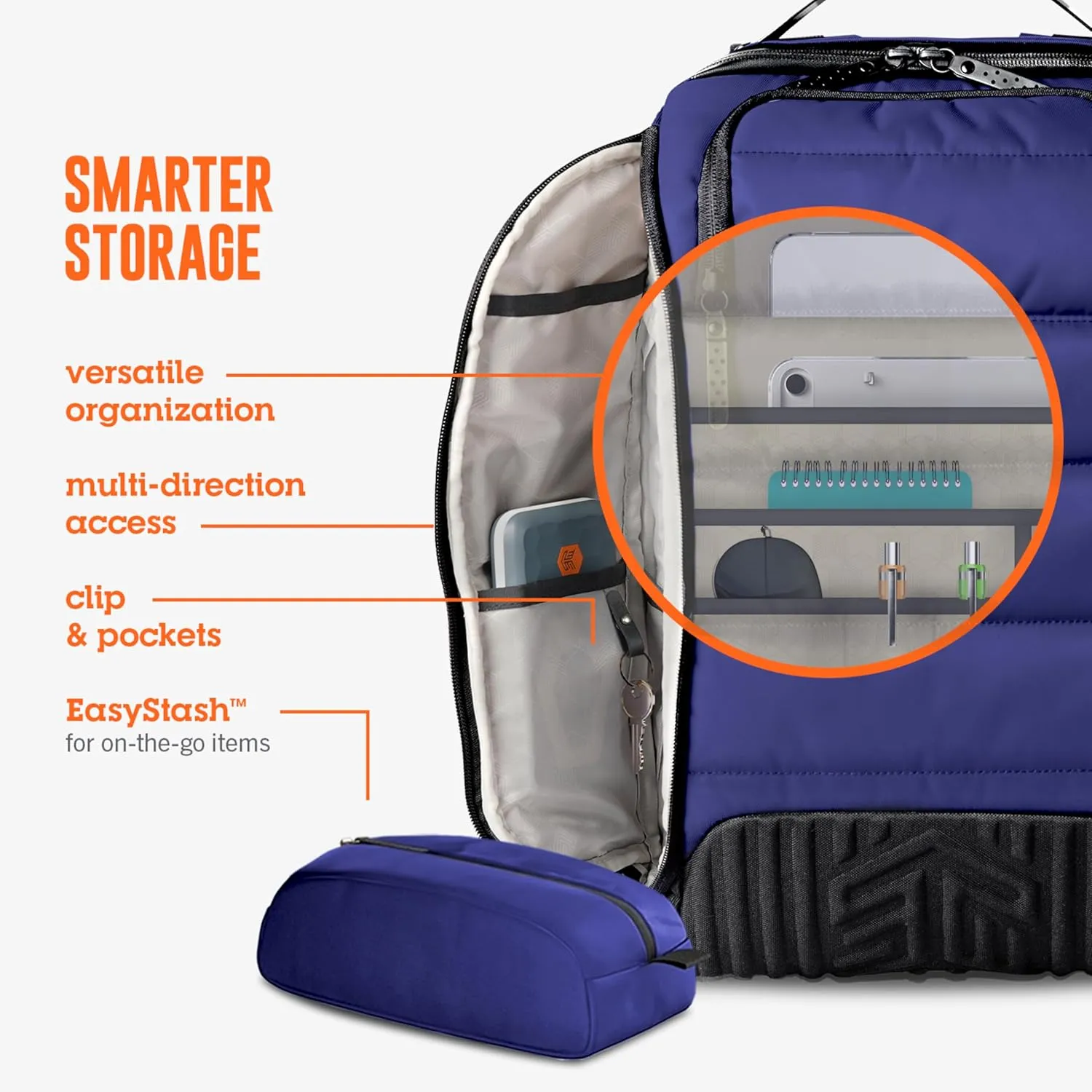 STM Dux 16L Backpack - Slim, Rugged, Comfortable, Innovative, waterproof zipper, Versatile, 360 Degree Protective Backpack for Men & Women, Fits up to a 16" Laptop Plus a Tablet Sleeve - Black
