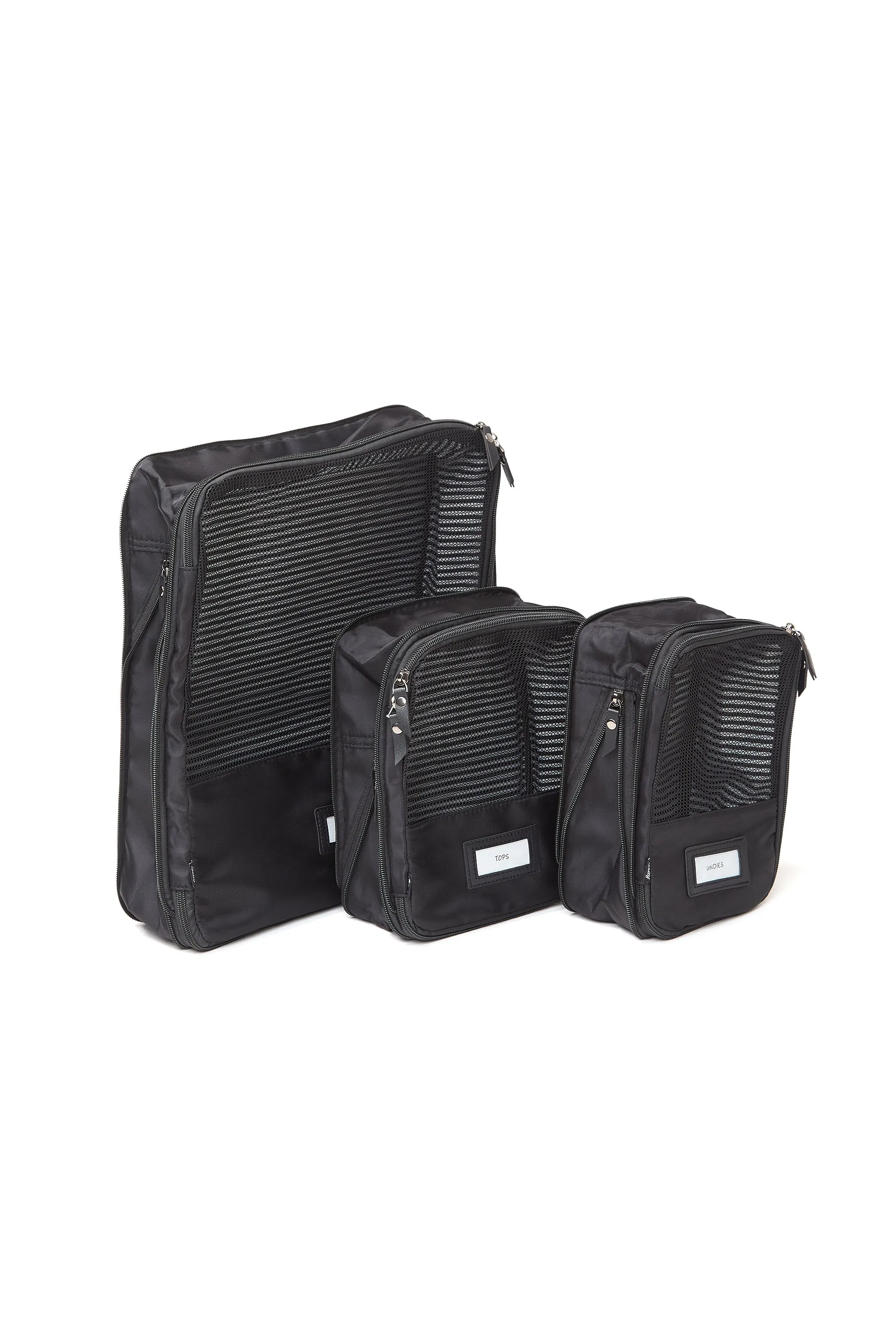 The Cabin Set - Compression Packing Cubes 3pc Black