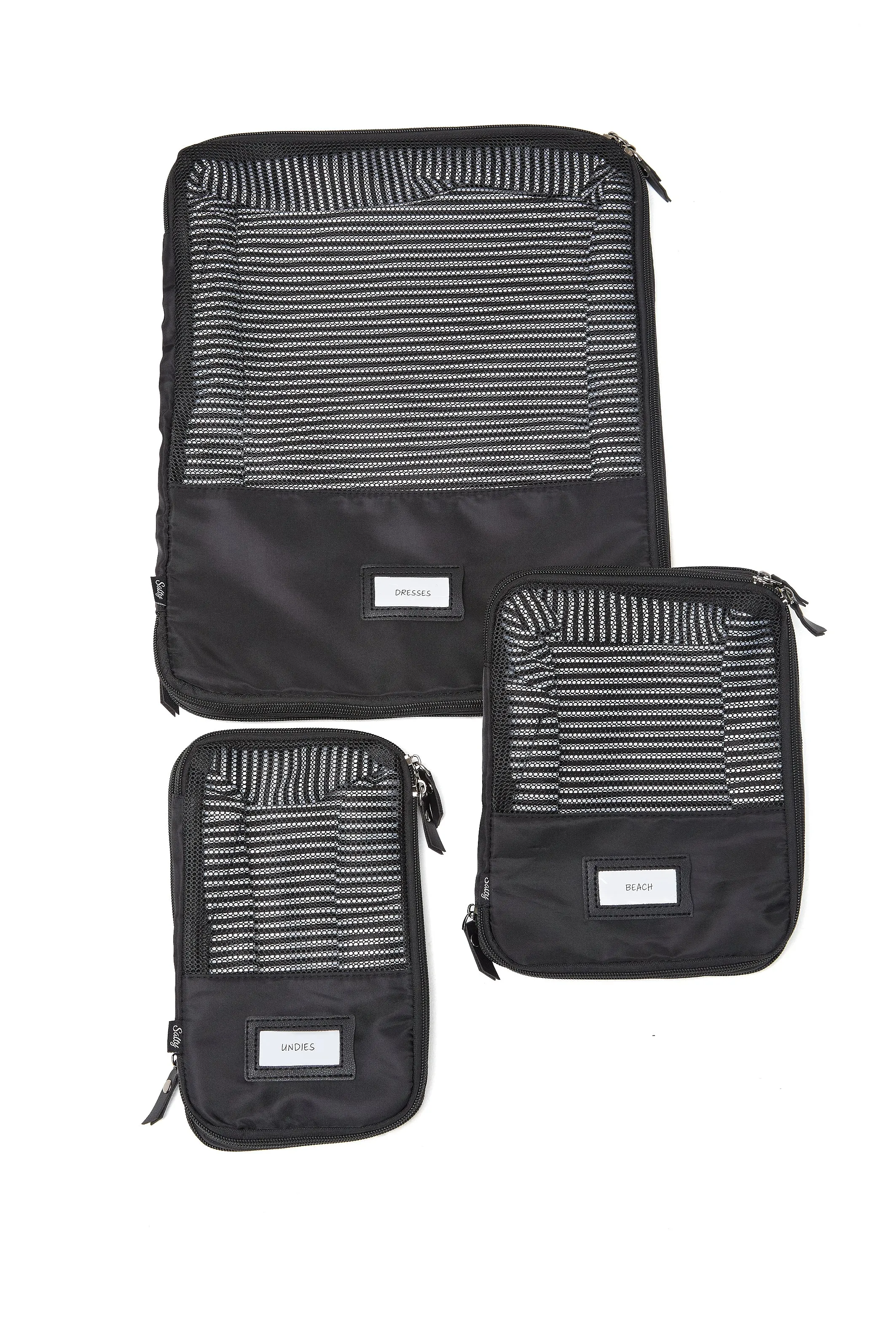 The Cabin Set - Compression Packing Cubes 3pc Black